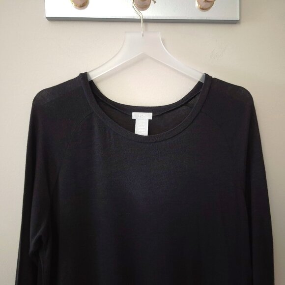 NWOT Joe Fresh black sequin hem long sleeve midi dress, XL - Picture 7 of 8